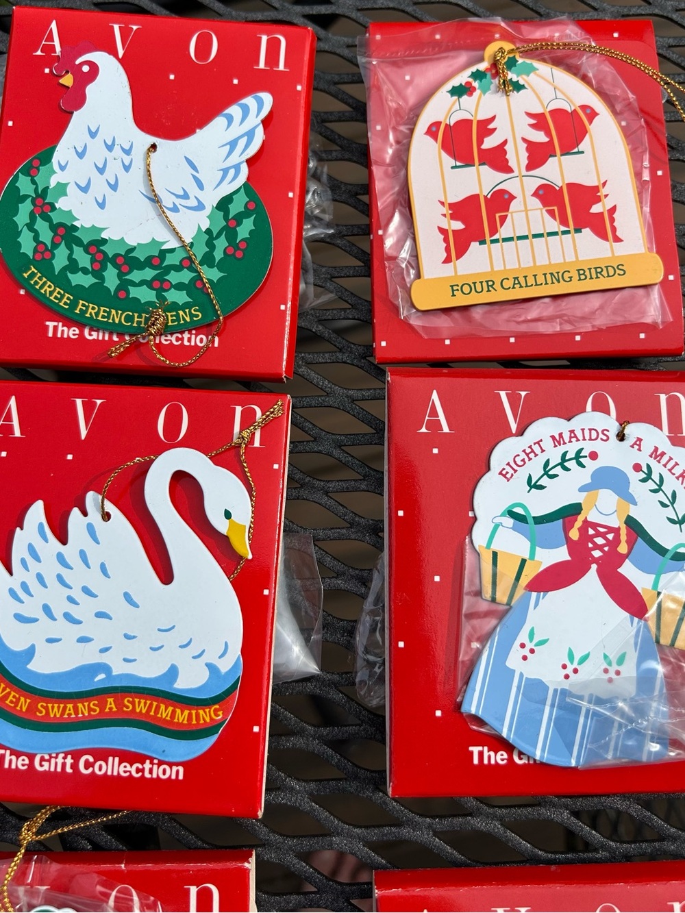 Avon Red and White Holiday Ornament Set - Twelve Days Designs - Picture 4 of 7